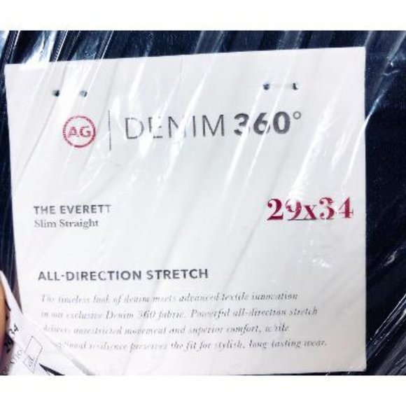 SOLD AG Everett Slim Mens Blue Straight Leg Jeans - Picture 7 of 9